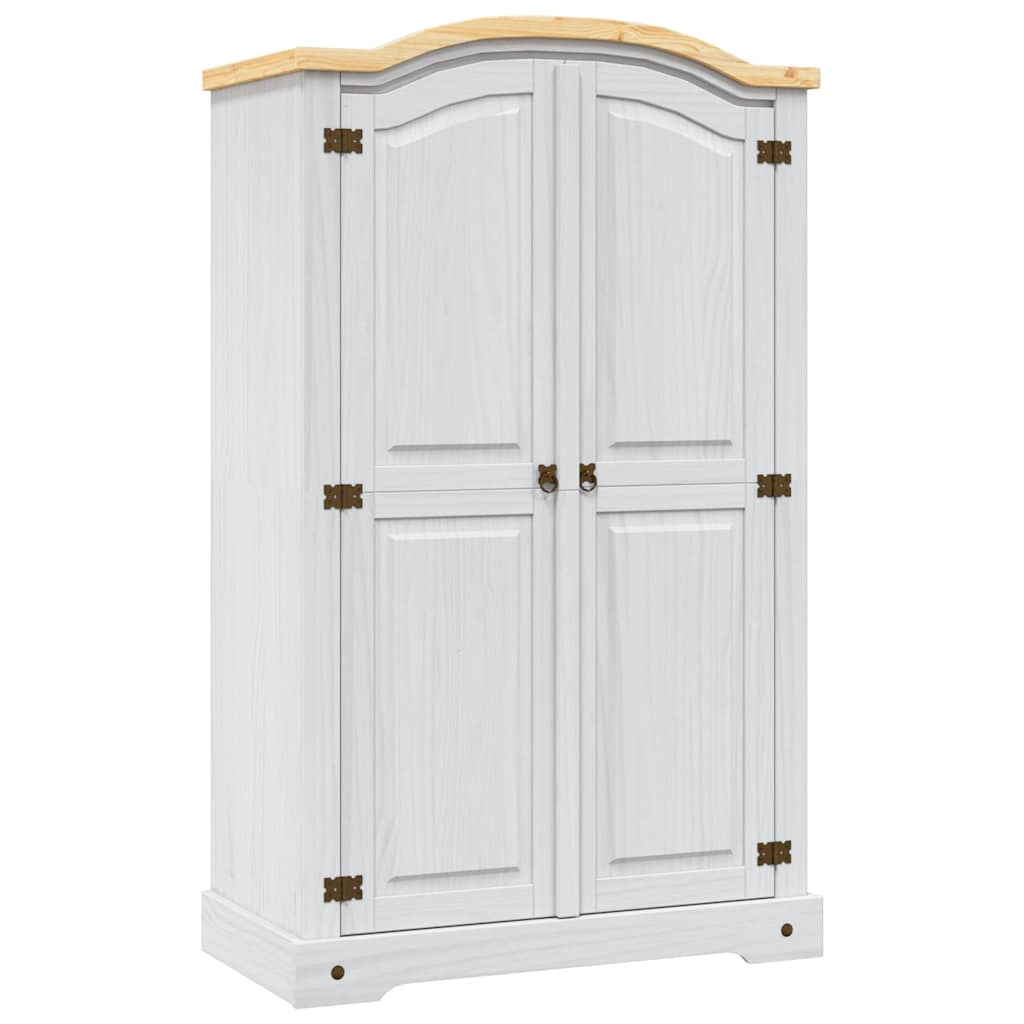 vidaXL Wardrobe | White body with brown top 1