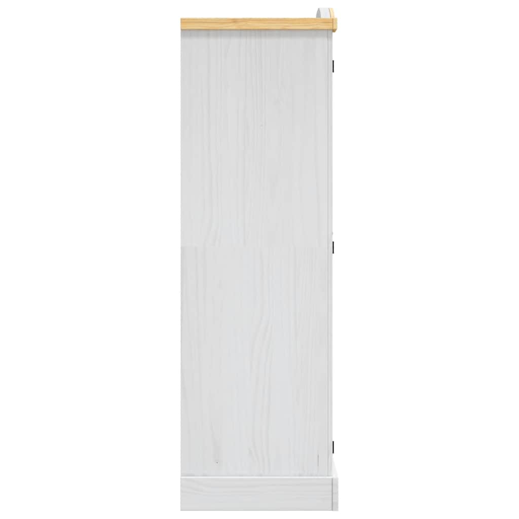 vidaXL Wardrobe | White body with brown top 4