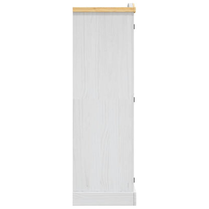 vidaXL Wardrobe | White body with brown top 4