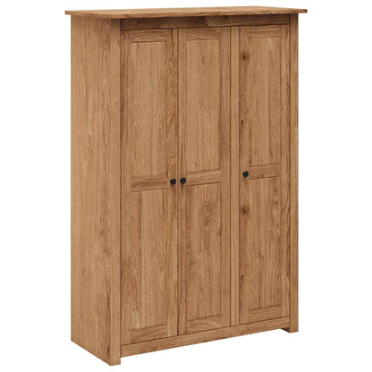 vidaXL Wardrobe | Natural wood colour | Solid pine wood | Large | Wardrobe 2