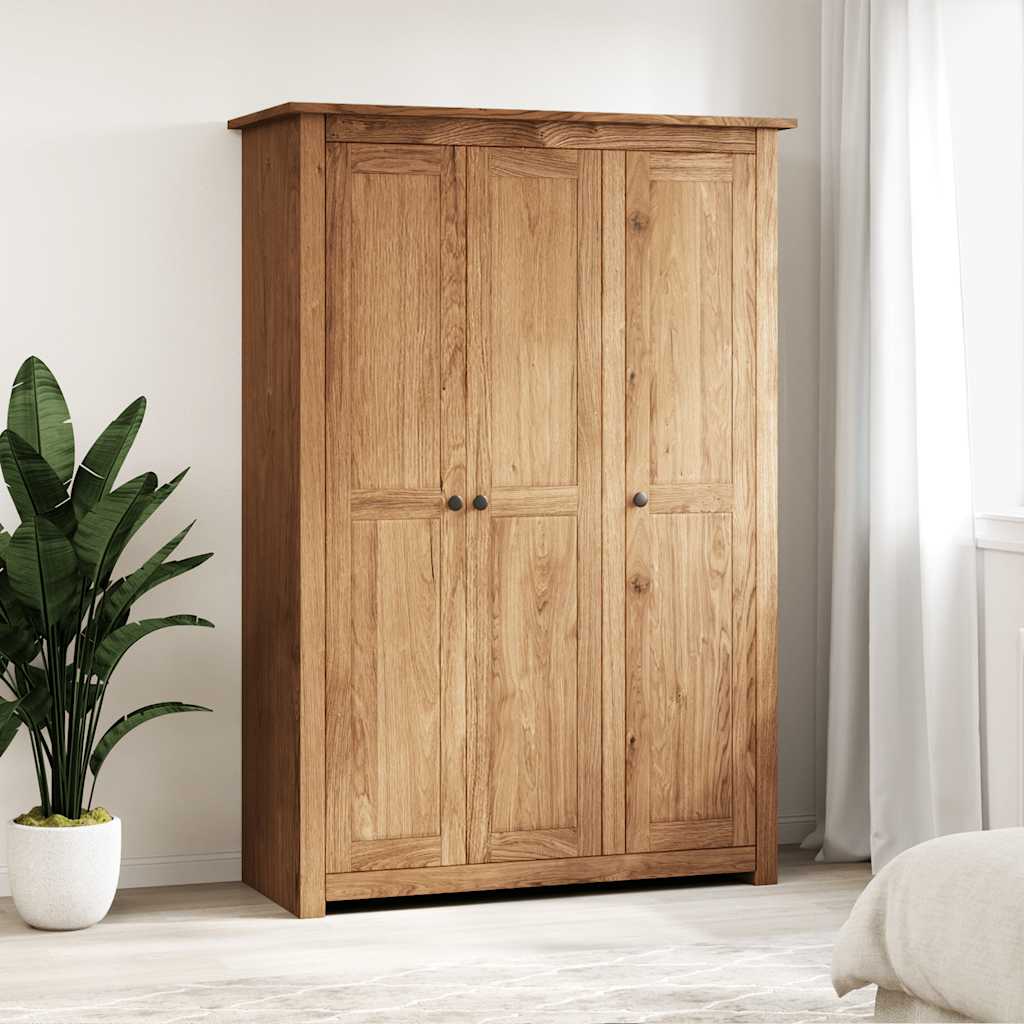 vidaXL Wardrobe | Natural wood colour | Solid pine wood | Large | Wardrobe 1