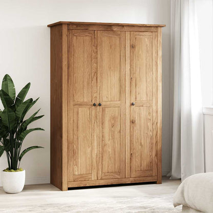 vidaXL Wardrobe | Natural wood colour | Solid pine wood | Large | Wardrobe 1