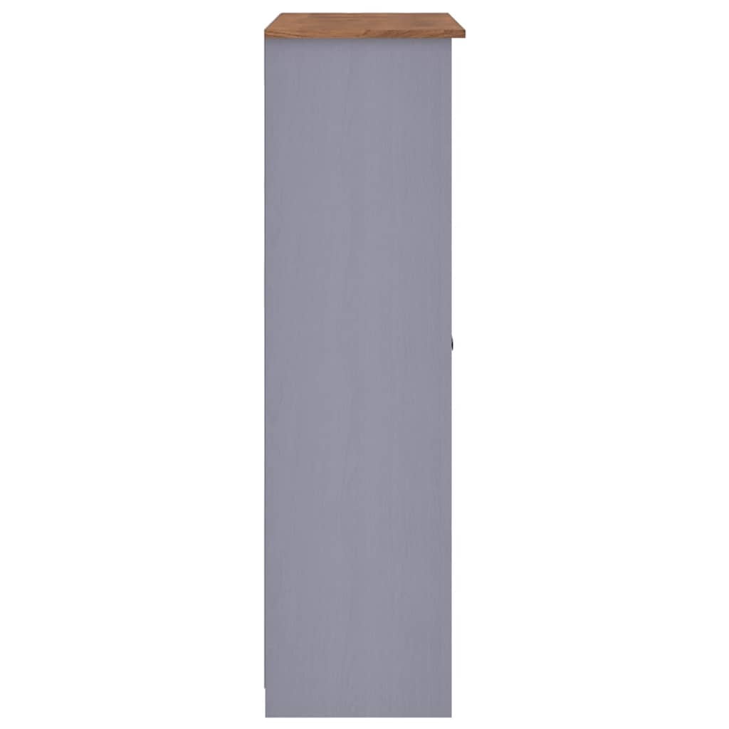 vidaXL Wardrobe | Grey | Solid Pine Wood | Large | Wardrobe | Rectangular 6