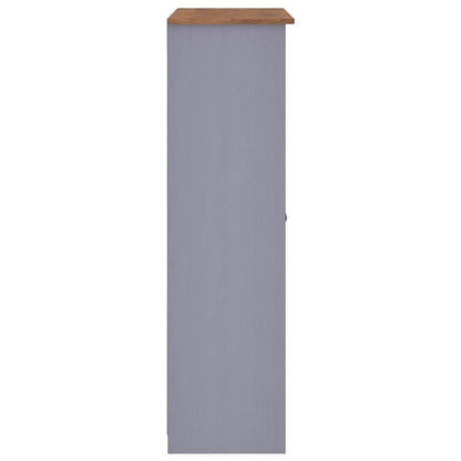 vidaXL Wardrobe | Grey | Solid Pine Wood | Large | Wardrobe | Rectangular 6