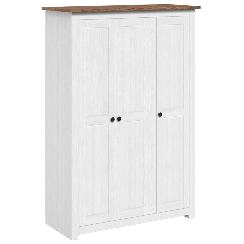 vidaXL Wardrobe | White | Solid Pine Wood | Large | Wardrobe | Rectangular 2