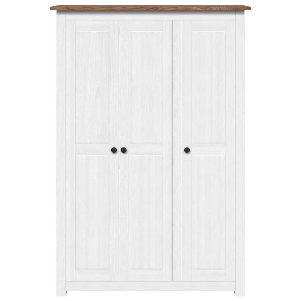 vidaXL Wardrobe | White | Solid Pine Wood | Large | Wardrobe | Rectangular 5