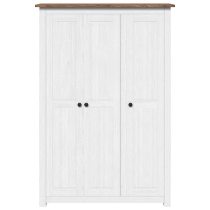 vidaXL Wardrobe | White | Solid Pine Wood | Large | Wardrobe | Rectangular 5
