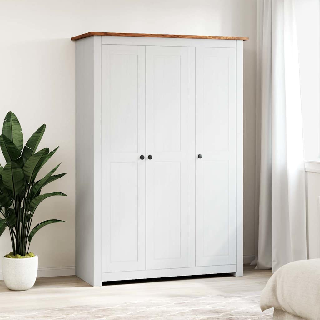 vidaXL Wardrobe | White | Solid Pine Wood | Large | Wardrobe | Rectangular 1