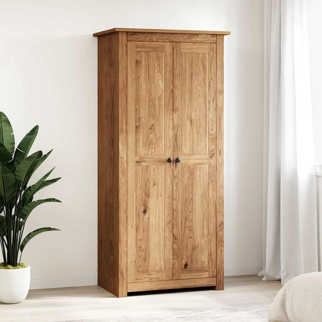 vidaXL Wardrobe | Natural wood | Solid pine wood | 80 x 50 x 171.5 cm | Wardrobe 1