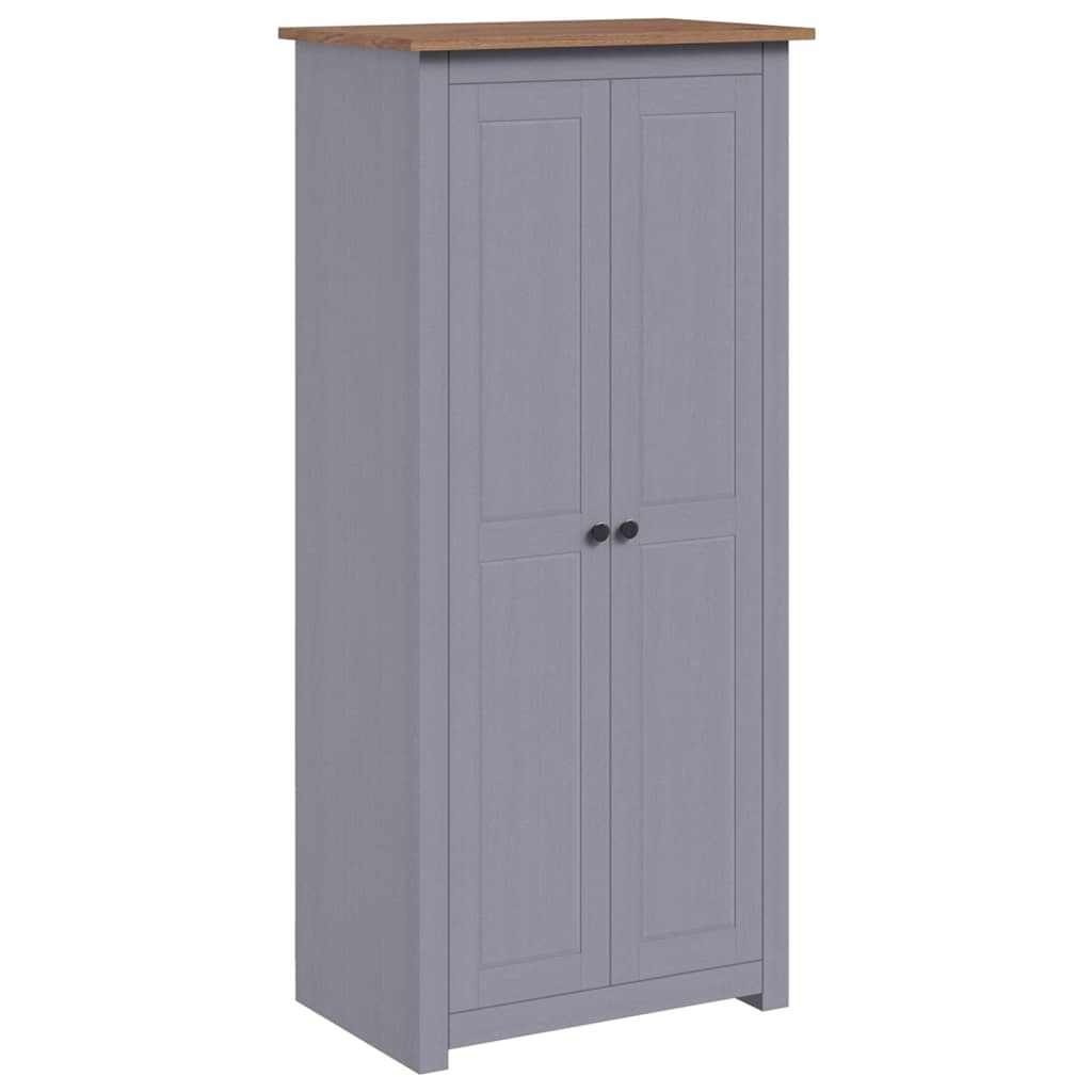 vidaXL Wardrobe | Grey | Solid pine wood | Compact | Wardrobe | Rectangular 2