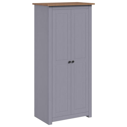 vidaXL Wardrobe | Grey | Solid pine wood | Compact | Wardrobe | Rectangular 2