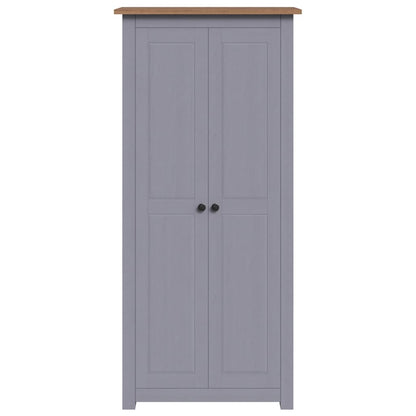 vidaXL Wardrobe | Grey | Solid pine wood | Compact | Wardrobe | Rectangular 5