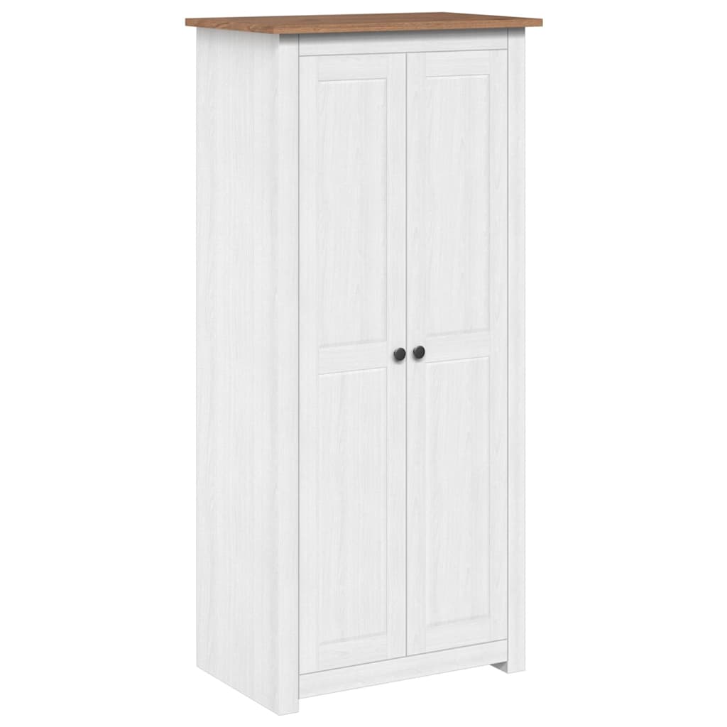 vidaXL Wardrobe | White | Solid Pine Wood | Medium | Storage | Wardrobe 2