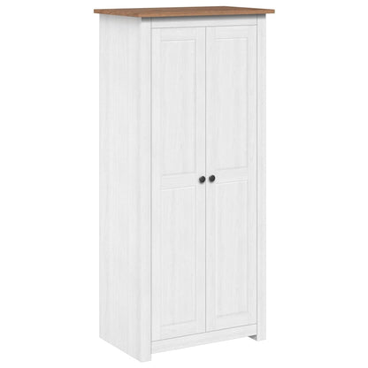vidaXL Wardrobe | White | Solid Pine Wood | Medium | Storage | Wardrobe 2