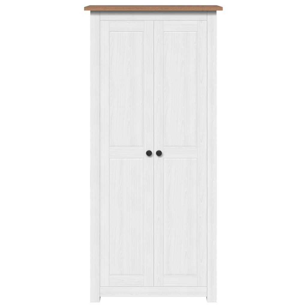 vidaXL Wardrobe | White | Solid Pine Wood | Medium | Storage | Wardrobe 5