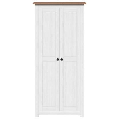 vidaXL Wardrobe | White | Solid Pine Wood | Medium | Storage | Wardrobe 5