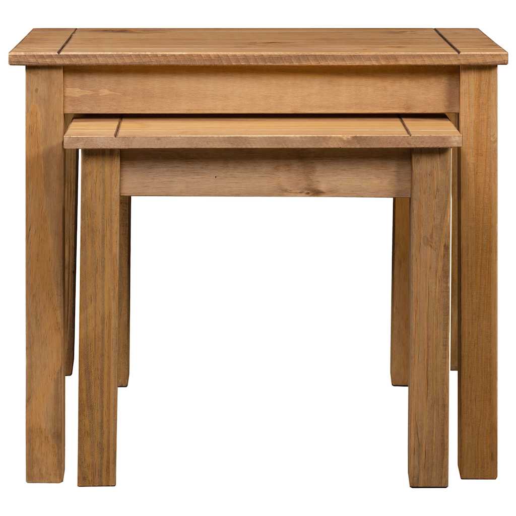 vidaXL Nesting Table | Set of 2 | Natural | Solid pine wood 2