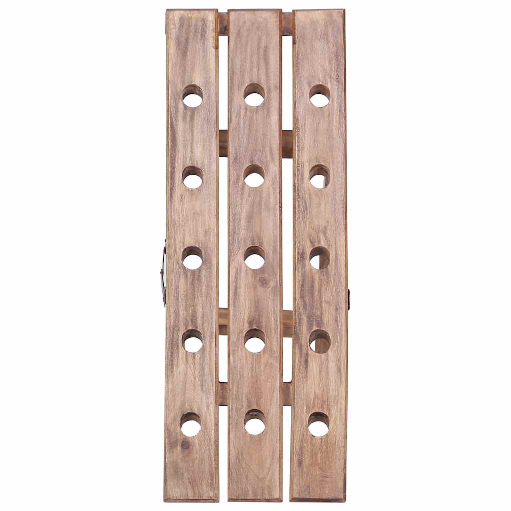 vidaXL Wine Rack for 15 Bottles 26x50x70 cm Solid Mahogany Wood 2