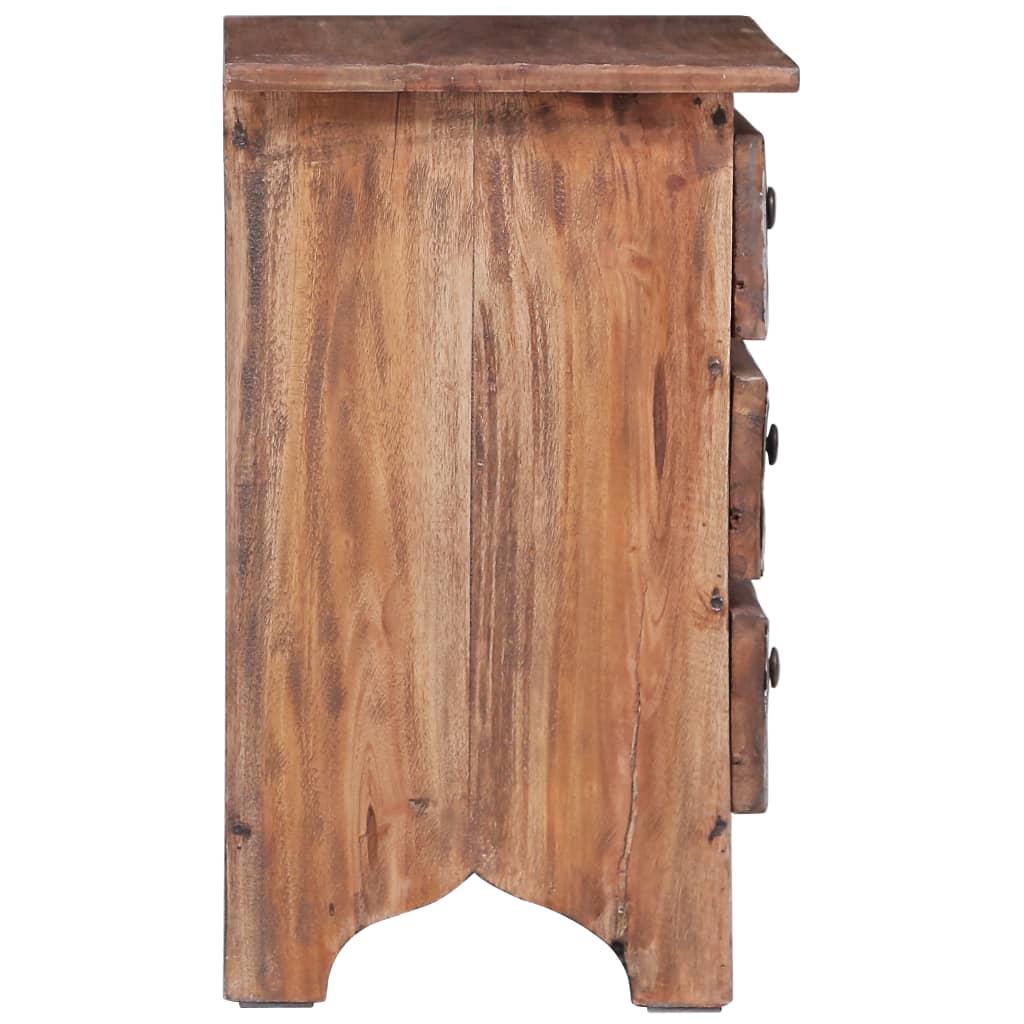 vidaXL Bedside Cabinet | Natural mahogany | Solid mahogany wood, iron 4