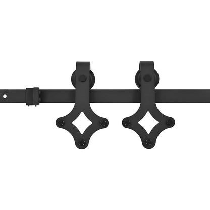 vidaXL Sliding Door SKIEN Hardware Kit 200 cm Steel Black 2