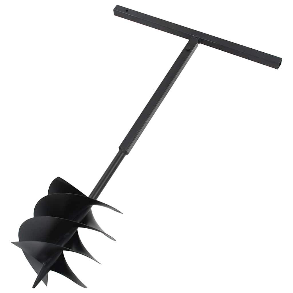 145258 vidaXL Ground Drill with Handle 250 mm Steel Black 2