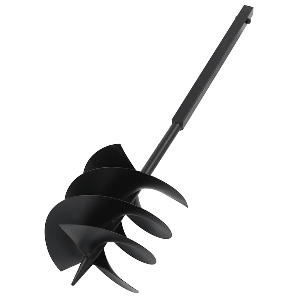 145258 vidaXL Ground Drill with Handle 250 mm Steel Black 3
