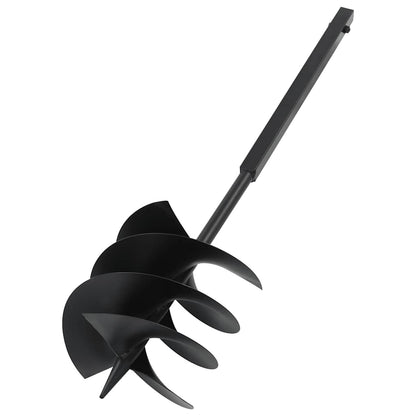 145258 vidaXL Ground Drill with Handle 250 mm Steel Black 3