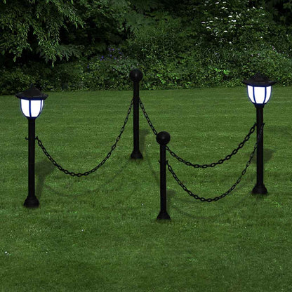 vidaXL Garden Lamp | Set of 4 | Black, Cool White | Tough plastic, PP material 2