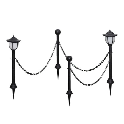 vidaXL Garden Lamp | Set of 4 | Black, Cool White | Tough plastic, PP material 3