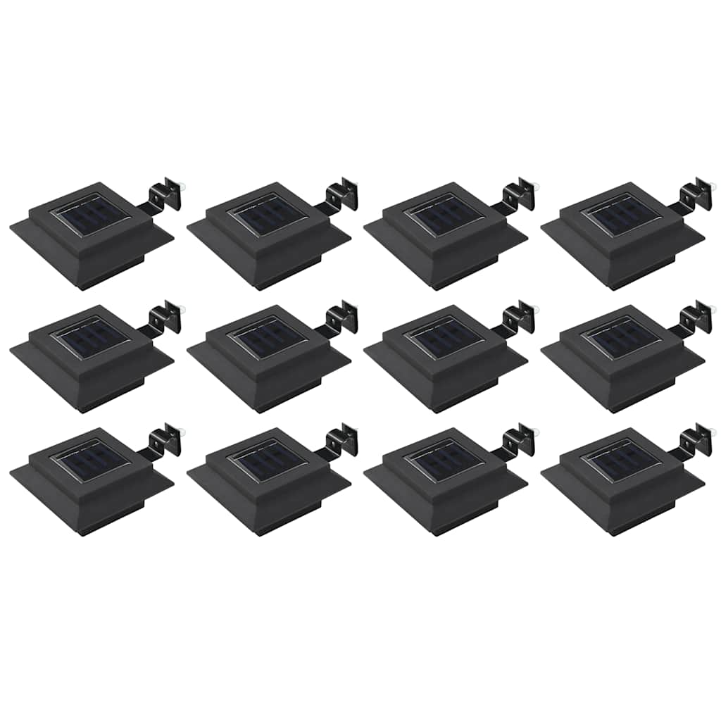 vidaXL Solar Lamp | Set of 12 | Black | Plastic and metal | Compact | Solar 1
