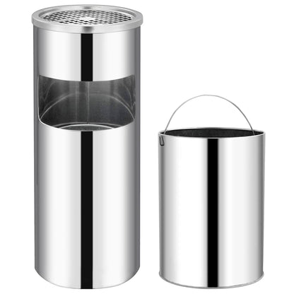 vidaXL Ashtray Dustbin 30 L Stainless Steel 1