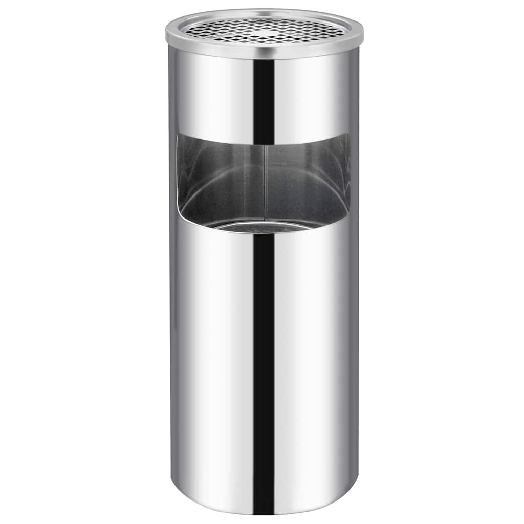 vidaXL Ashtray Dustbin 30 L Stainless Steel 2