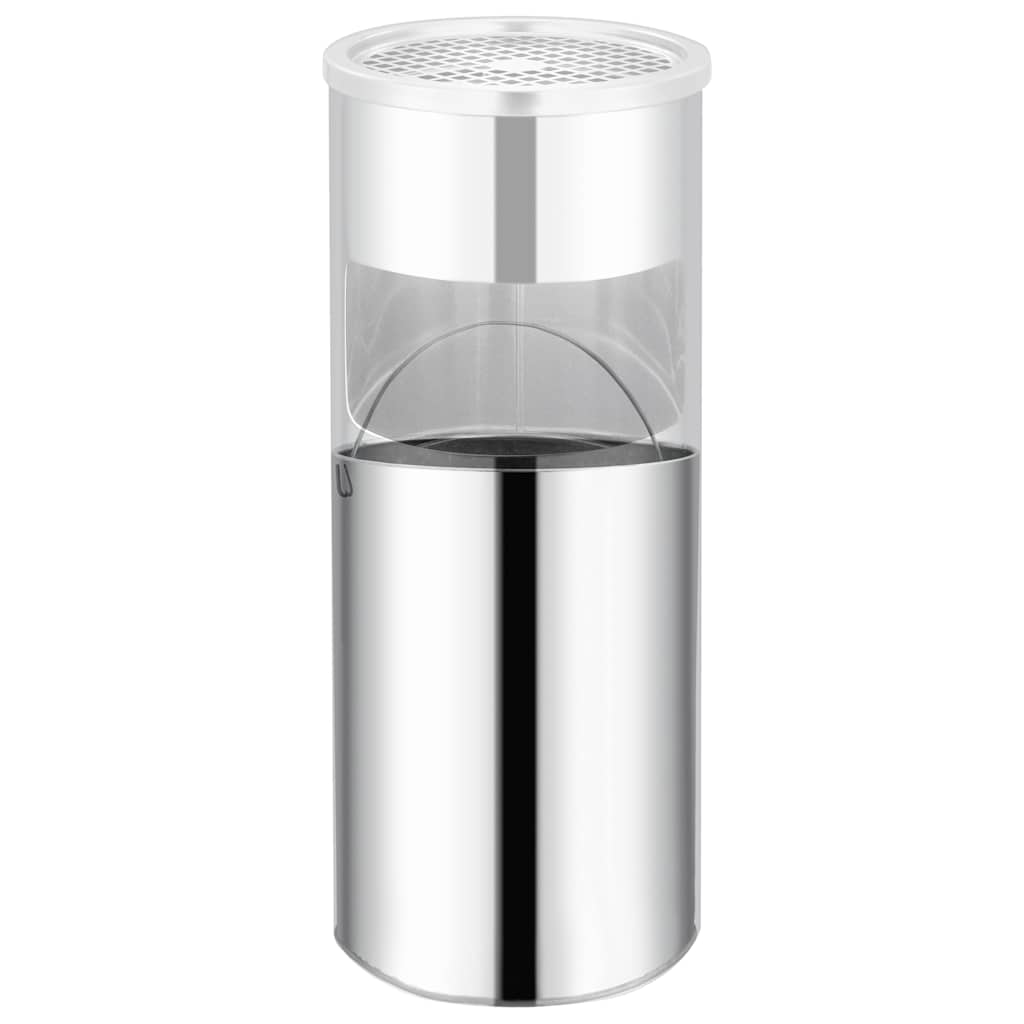 vidaXL Ashtray Dustbin 30 L Stainless Steel 3