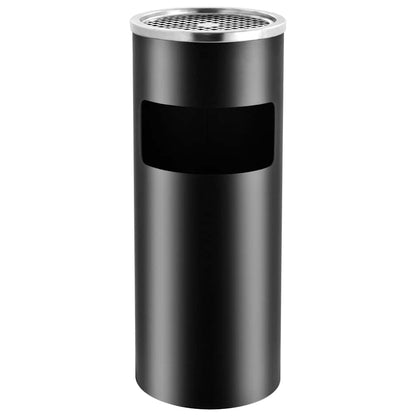vidaXL Ashtray Dustbin 30 L Steel Black 2