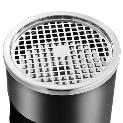 vidaXL Ashtray Dustbin 30 L Steel Black 4