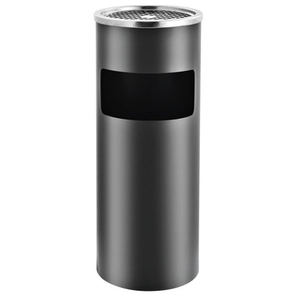 vidaXL Ashtray Dustbin 30 L Steel Grey 2