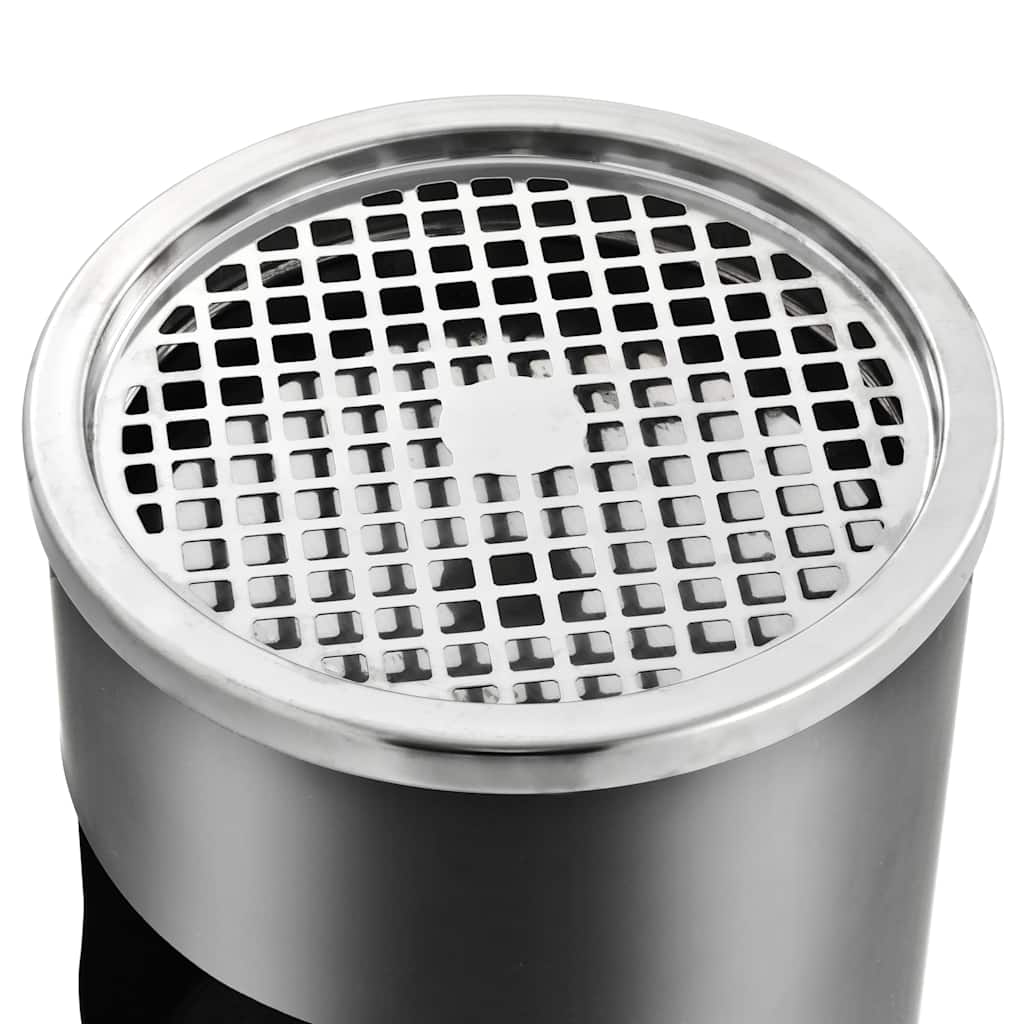 vidaXL Ashtray Dustbin 30 L Steel Grey 4