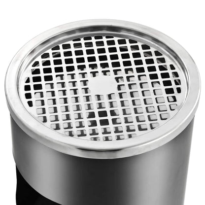 vidaXL Ashtray Dustbin 30 L Steel Grey 4
