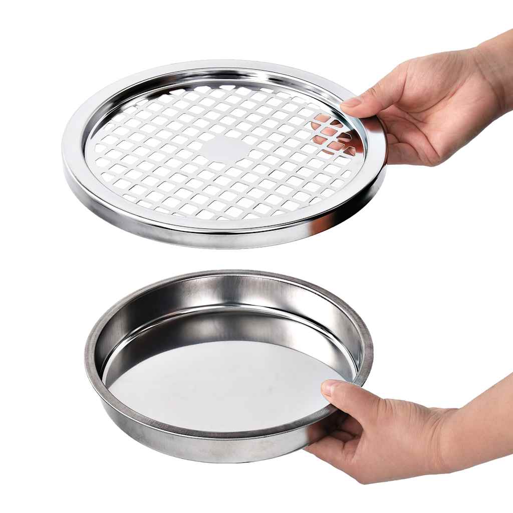 vidaXL Ashtray Dustbin 30 L Steel Grey 5