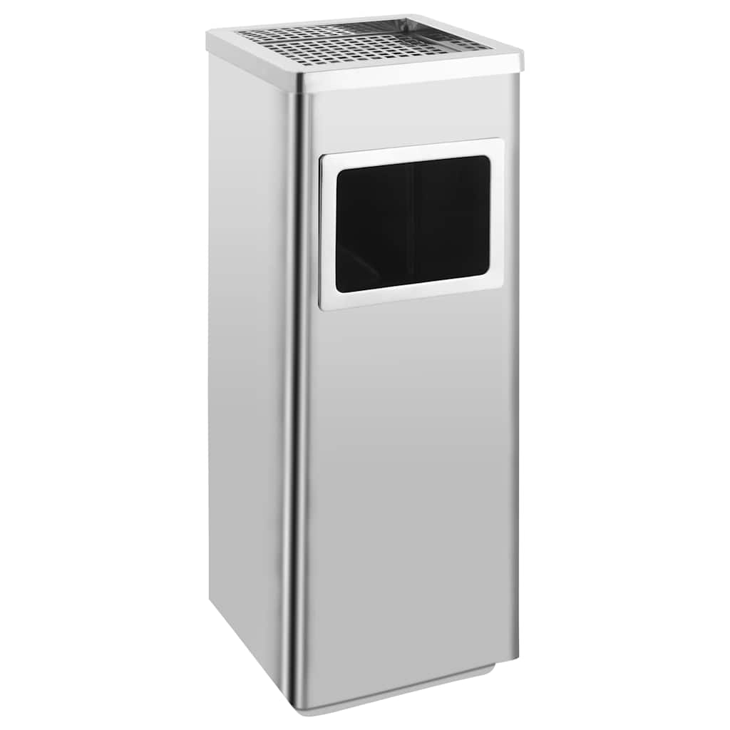 vidaXL Ashtray Dustbin 36 L Stainless Steel 1