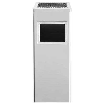 vidaXL Ashtray Dustbin 36 L Stainless Steel 3