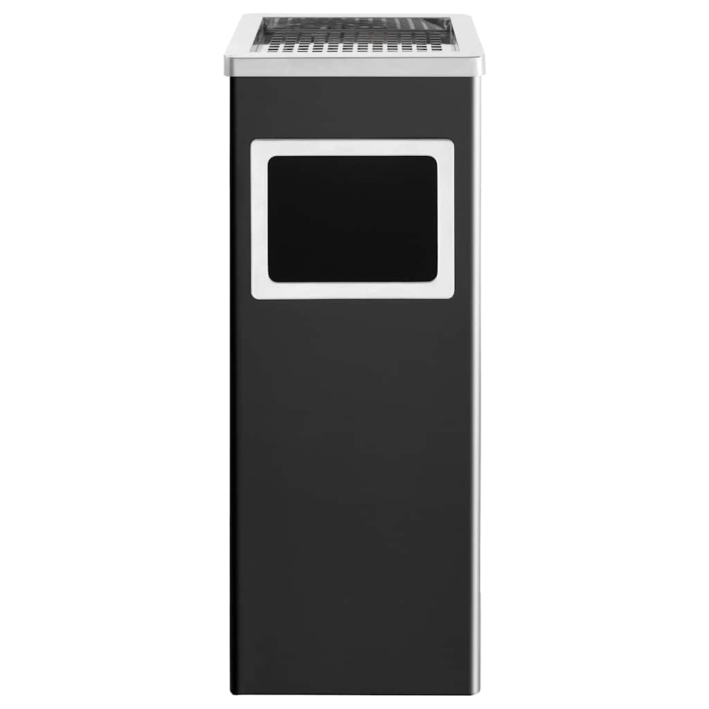 vidaXL Ashtray Dustbin 36 L Steel Black 4