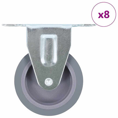 vidaXL 8 pcs Fixed Casters 75 mm 1