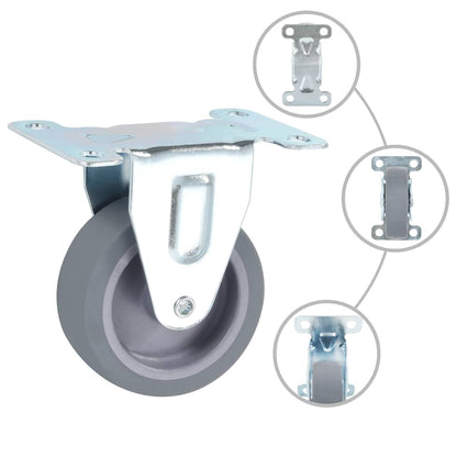 vidaXL 8 pcs Fixed Casters 75 mm 5
