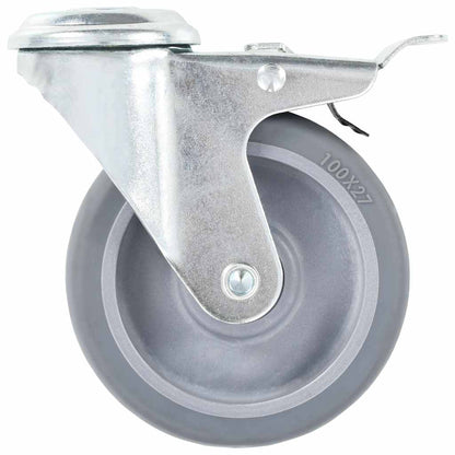 vidaXL 8 pcs Bolt Hole Swivel Casters 100 mm 4