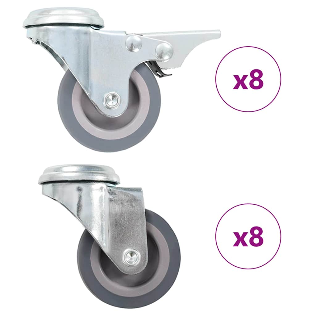 vidaXL 16 pcs Bolt Hole Swivel Casters 50 mm 1
