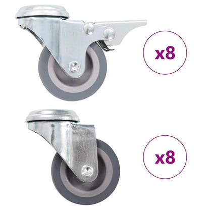 vidaXL 16 pcs Bolt Hole Swivel Casters 50 mm 1