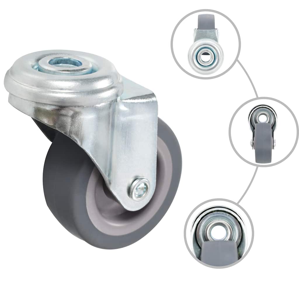vidaXL 16 pcs Bolt Hole Swivel Casters 50 mm 3