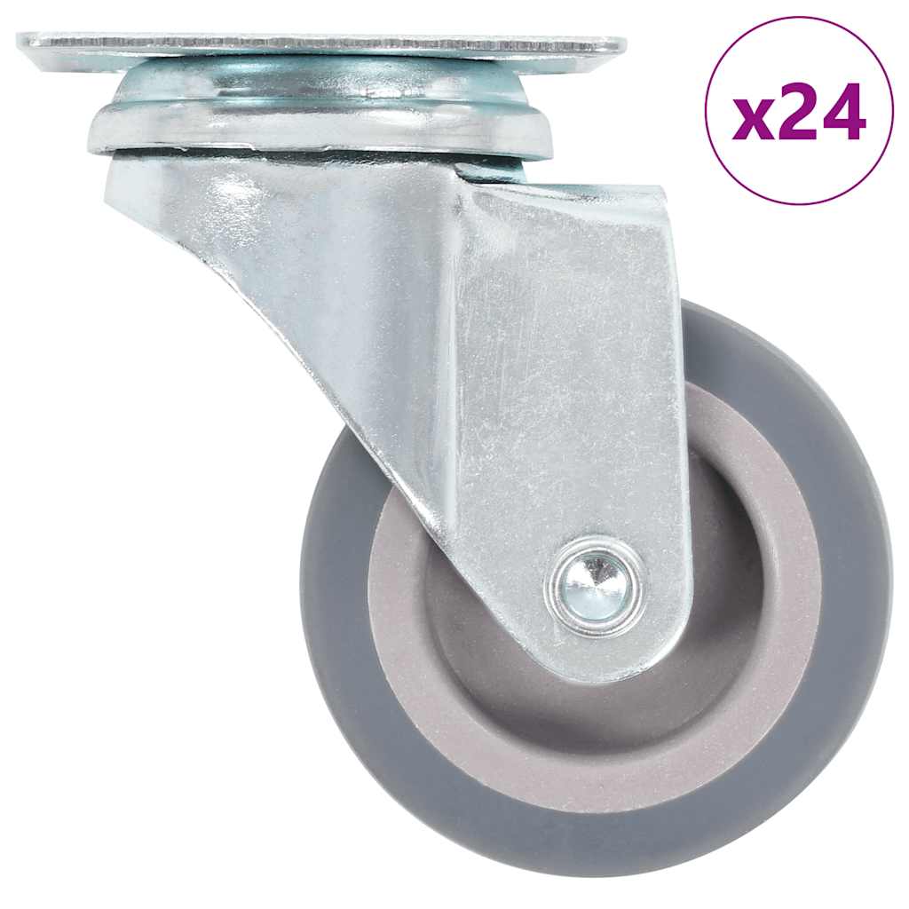 vidaXL 24 pcs Swivel Casters 50 mm 1