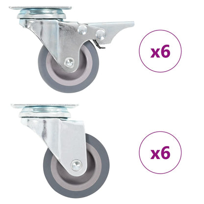 vidaXL 12 pcs Swivel Casters 50 mm 1